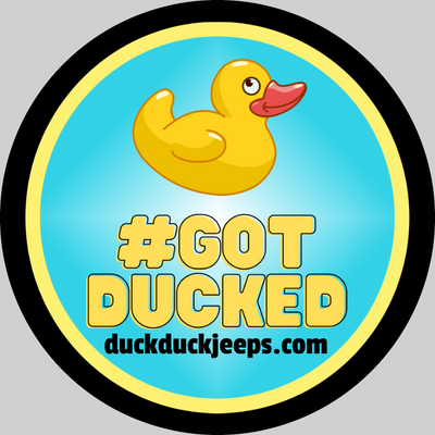 Round 4" Ducking Bumper Sticker